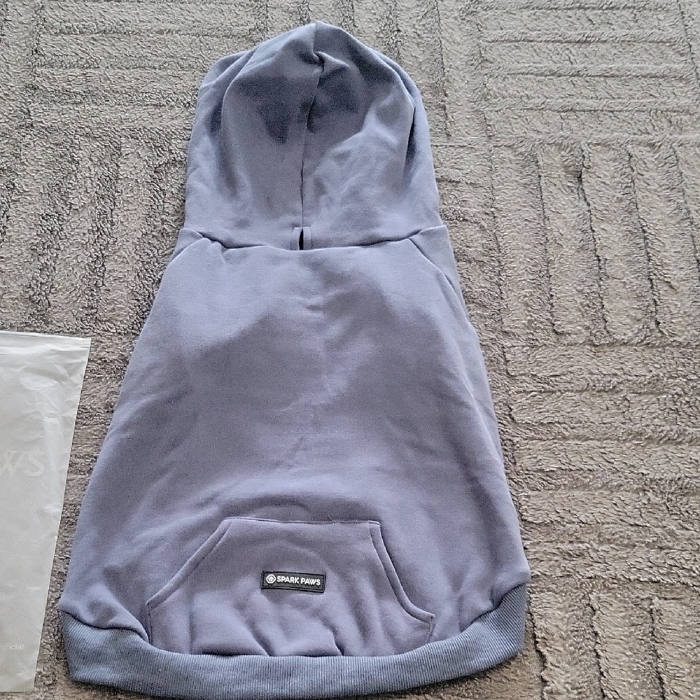 Spark Paws Slate Blue Dog Hoodie Size 3X
